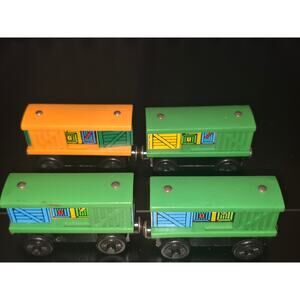 Thomas & Friends Wooden Railway Box Car 4 Pack Train Tank Engine